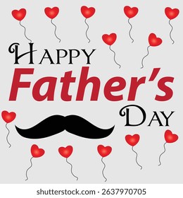 Father’s Day Greeting Card Design – Calligraphy, Typography, and Heart Symbol Graphic