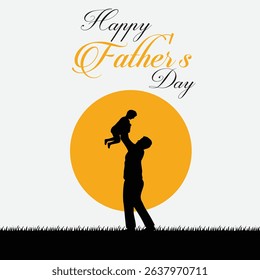 Father’s Day Greeting Card Design – Calligraphy, Typography, and Heart Symbol Graphic