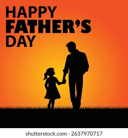 Father’s Day Greeting Card Design – Calligraphy, Typography, and Heart Symbol Graphic