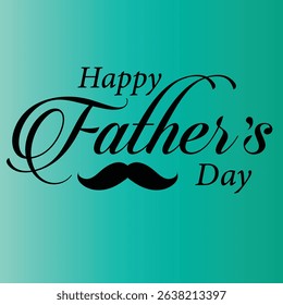 Father’s Day Greeting Card Design – Calligraphy, Typography, and Heart Symbol Graphic	