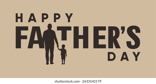 Father’s Day Greeting Card Design in Retro Style