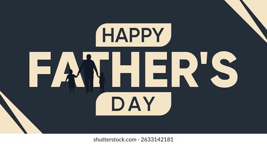Father’s Day Greeting Card Design in Retro Style