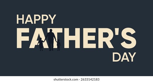 Father’s Day Greeting Card Design in Retro Style