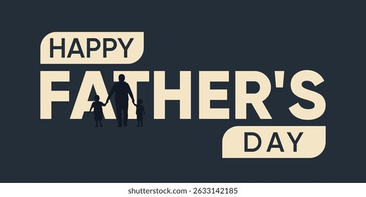 Father’s Day Greeting Card Design in Retro Style