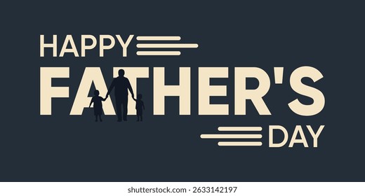 Father’s Day Greeting Card Design in Retro Style