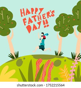 Father’s day greeting card vector art