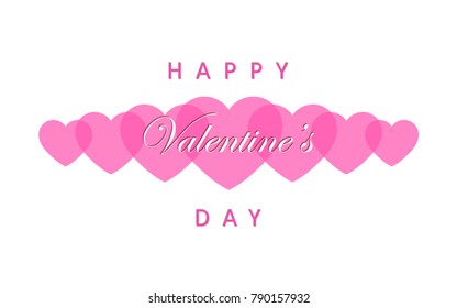 Valentine’s Day greeting card. Web banner. Vector illustration. 