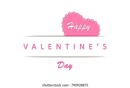 Valentine’s Day greeting card. Web banner. Vector illustration. 