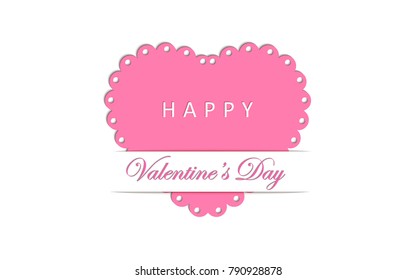 Valentine’s Day greeting card. Web banner. Vector illustration. 