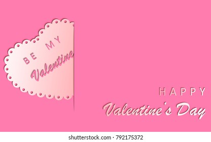 Valentine’s Day greeting card. Web banner. Vector illustration. 
