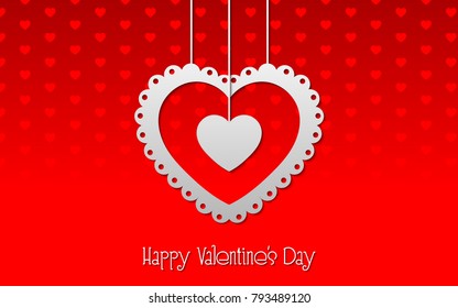Valentine’s Day greeting card. Web banner. Vector illustration. 