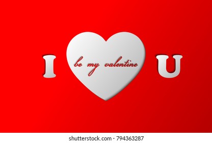 Valentine’s Day greeting card. Web banner. Vector illustration. 