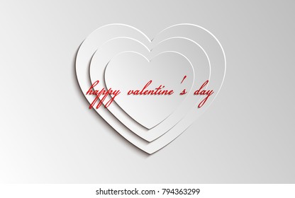 Valentine’s Day greeting card. Web banner. Vector illustration. 