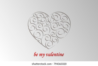 Valentine’s Day greeting card. Web banner. Vector illustration. 
