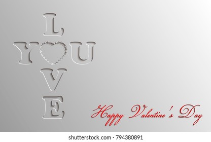 Valentine’s Day greeting card. Web banner. Vector illustration. 