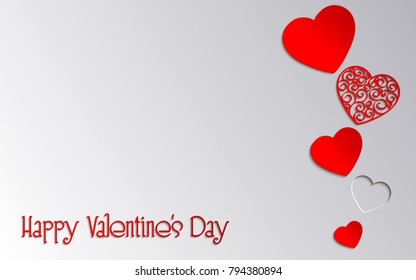 Valentine’s Day greeting card. Web banner. Vector illustration. 
