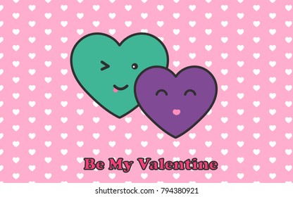 Valentine’s Day greeting card. Web banner. Vector illustration. 