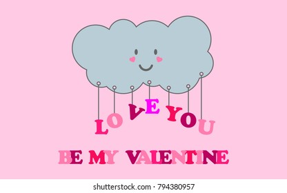 Valentine’s Day greeting card. Web banner. Vector illustration. 