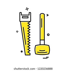 Day hammer labor labour saw icon vector design