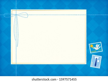 Father’s day hand painted frame / Horizontal position