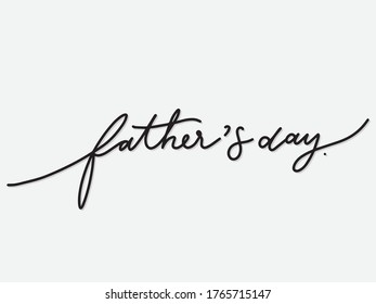 Father’s day. Hand written lettering isolated on white background.Vector template for poster, social network, banner, cards.