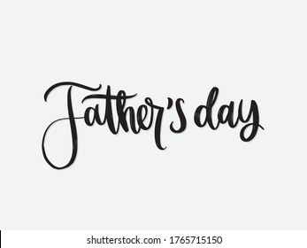 Father’s day. Hand written lettering isolated on white background.Vector template for poster, social network, banner, cards.