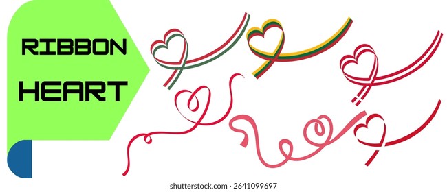 Valentine’s Day Heart Ribbon Calligraphy Set – Elegant decorative heart lines and ribbon-style calligraphy elements, perfect for romantic designs and Valentine’s Day themes. Isolated on transparent ba - Powered by Shutterstock - Get 15% off with code: PIKWIZARD15