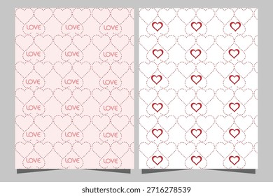 Patrón sin fisuras del corazón del día de San Valentín – Fondo romántico lindo