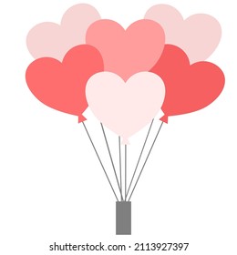Valentinstag Herz formen Ballons Vektor.