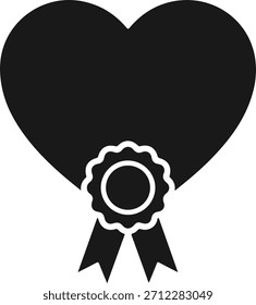 Ilustración vectorial del corazón del día de San Valentín en estilo romántico mínimo