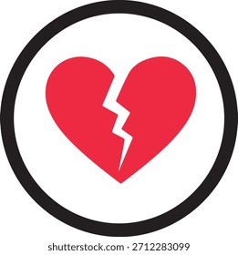 Valentine’s Day Heart Vector Illustration in Minimal Romantic Style