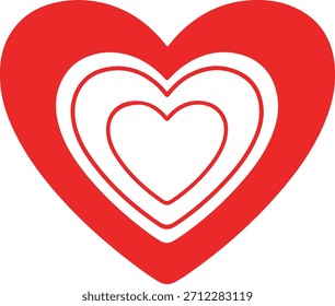 Valentine’s Day Heart Vector Illustration in Minimal Romantic Style