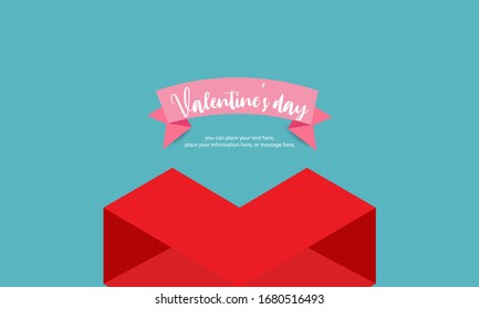 Valentine’s day hearts on green pastel color vector background