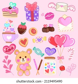 Valentine’s Day holiday Valentine element  vectors icon set