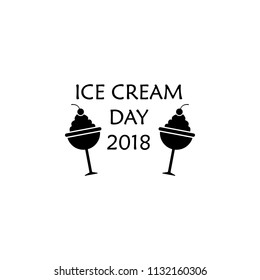 day of the ice icon. Element of ice cream icon for mobile concept and web apps. Glyph styleday of the ice icon can be used for web and mobile on white background