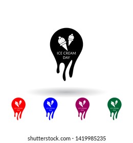 the day of the Ice multi color icon. Elements of ice cream set. Simple icon for websites, web design, mobile app, info graphics