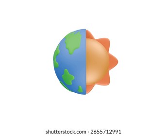 day icon 3d illustration render