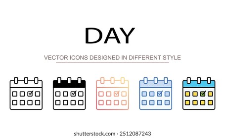 Diseño de icono de día con fondo blanco ilustración de stock