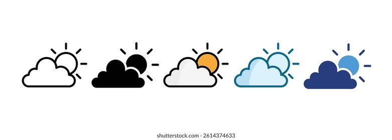Day Icon Set Multiple Style Collection