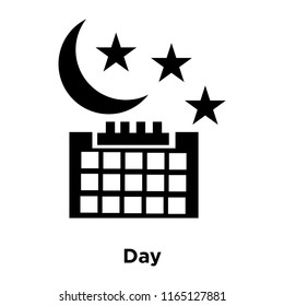 Day icon vector isolated on white background, Day transparent sign , black time symbols