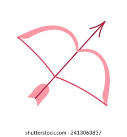 Valentine’s Day illustration with bow and arrow