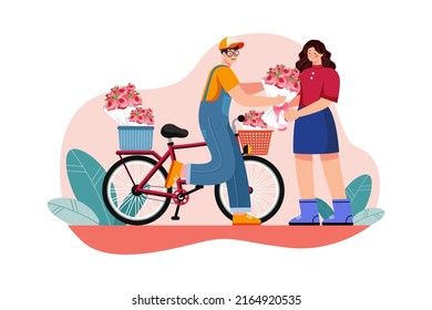 Woman’s Day Illustration concept. Flat illustration isolated on white background