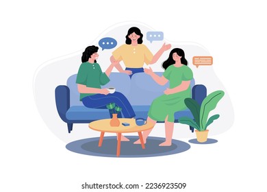 Concepto de Ilustración del Día de la Mujer. Ilustración plana aislada en fondo blanco