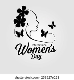 Women’s day - illustration for prints on t-shirt and bags, posters, Mugs, Notebooks, Floor Pillows 