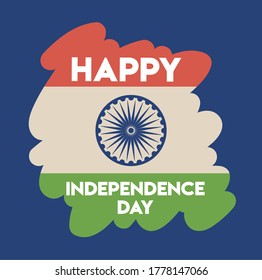 day independence india, india flag with independence day label vector illustration design