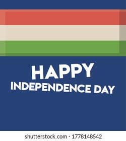 day independence india, india flag with independence day label vector illustration design