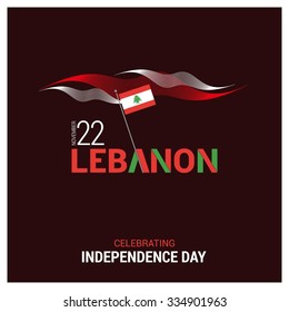 The Day of Lebanon, Vector Lebanese Independence Day Celebrating 22nd November. Celebration Card. Abstract white and red lines pattern. Illustration