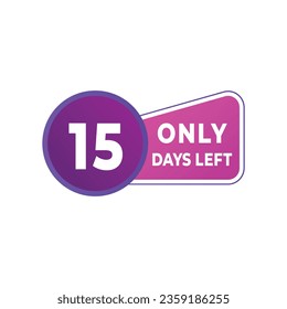 day left countdown discounts and sale time. day left sign label vector illustration