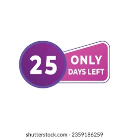 day left countdown discounts and sale time. day left sign label vector illustration