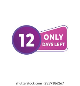 day left countdown discounts and sale time. day left sign label vector illustration
